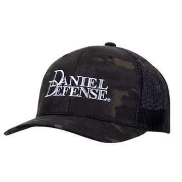 Dark camo hat with white DD logo on the front center