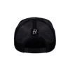 Back of the ridgeline hat, all black, with a small DD logo in white on the center