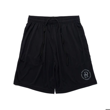 Black shorts with the Daniel Defense logo embroidered in white on the left leg