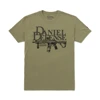 Green t-shirt written Daniel Defense in black over the chest area, with a firearms image under it