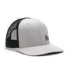 Gray hat with black mesh back and Daniel Defense logo