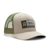 Tan mesh hat with a star and the Daniel Defense logo on the front