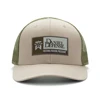 Tan mesh hat with a star and the Daniel Defense logo on the front