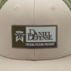 Tan mesh hat with a star and the Daniel Defense logo on the front