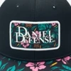 Hawaiian trucker hat with a white mesh back and a Daniel Defense patch on the front
