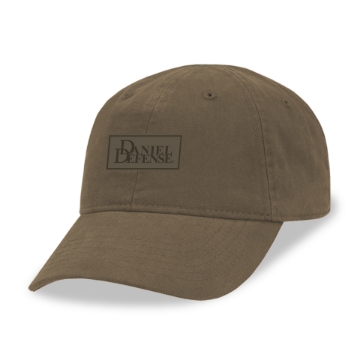 Khaki hat with Daniel Defense logo on patch