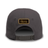 Grey flat bill hat with Daniel Defense logo on front