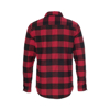 Red and black flannel button up with the Daniel Defense logo embroidered on the left chest