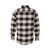 White and black button up flannel with Daniel Defense embroidered on the left chest