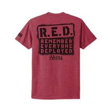 Red T-Shirt with the Daniel Defense logo and R.E.D. design 