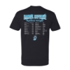 Black T-Shirt with the Daniel Defense logo on the front and the 2025 firearms on the back