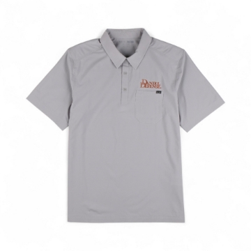 Grey 5.11 Flex Polo with Daniel Defense embroidered on the left chest