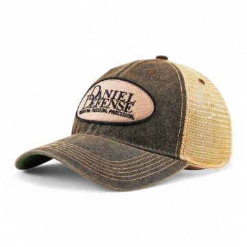 Black Legacy Old Favorite Trucker Hat with a Patch with the Daniel Defense logo