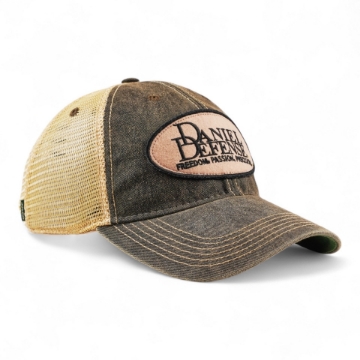 Black Legacy Old Favorite Trucker Hat with a Patch with the Daniel Defense logo