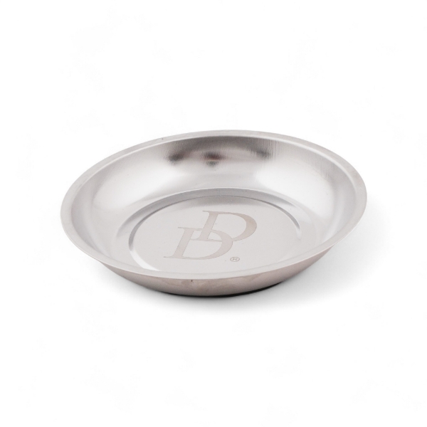 Silver magnetics part bowl with the Daniel Defense logo laser engraved